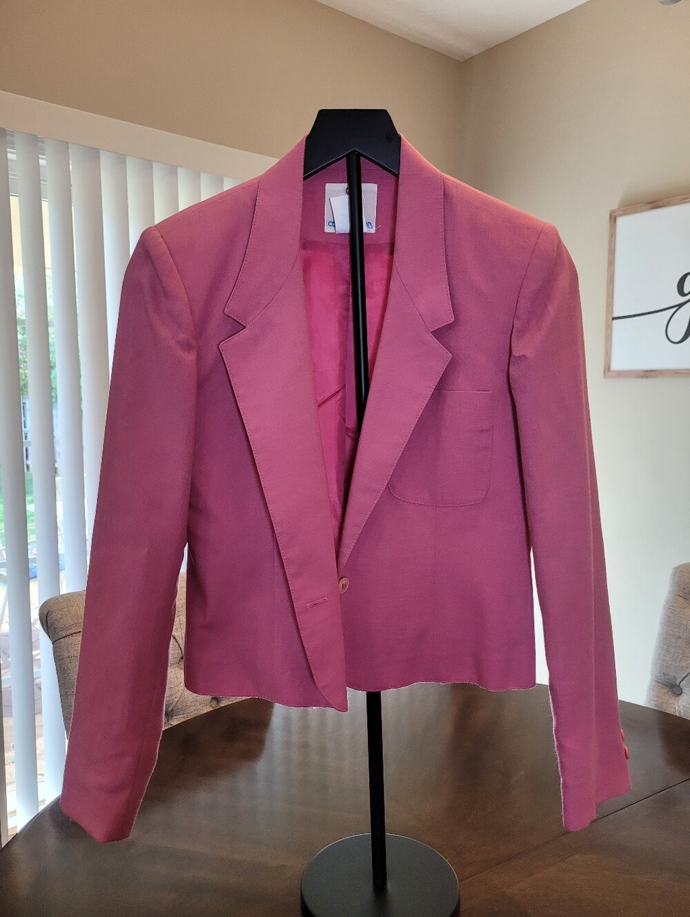 Vintage 80's Womens College town Pink Blazer Jacket with lining